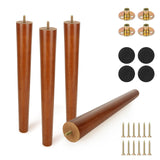 FVIEXE 16 Inch Wood Table Legs, Furniture Legs Set of 4, Round Replacement Legs for Coffee Table End Table Side Table Night Stand Tapered Desk Chair Legs, Straight FVIEXE
