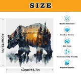 Paint by Numbers for Adults Forest Bear Paint by Numbers Kits for Beginner, DIY Acrylic Paint by Number on Canvas Easy Animal Paint by Numbers for Adults Home Wall Decor 16X16 Inch Without Frame Meothan