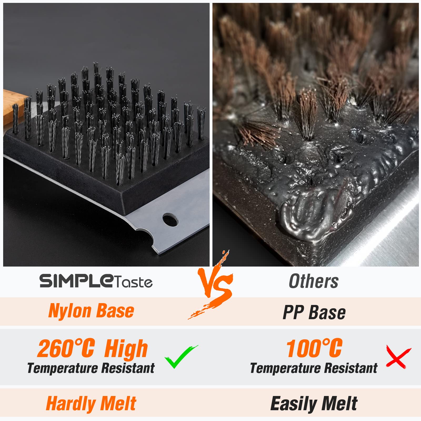 SIMPLETASTE Grill Brush and Scraper - Thumbnail 2
