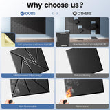 18 pack Acoustic Panels With Self-Adhesive, 12"X 12"X 0.4"Sound Proof Foam Panels, Sound Panels High Density, Soundproof Wall Panels for Home Studio Office-Black ROOME