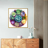 YIYIAH Succulent Diamond Painting Kits for Beginners-Mandala Flower Diamond Art Kits for Adults- Diamond Gem Art Kits Holiday Gifts Home Decor 12x12 inches YIYIAH