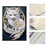 DCIDBEI Diamond Painting Notebooks A5 Blank Painting by Numbers Adults Diary Diamond Art Notebooks Craft Set Diamond Painting Beginners Gifts Journal Book Sketchbook Fox Dream Catcher Journal DCIDBEI