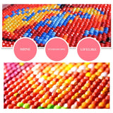 pigpigboss Pink Rose Diamond Painting Art Kit, 5D Full Round Drill Waterdrop Rose Diamond Dots Arts Crafts for Adults Beginner Home Office Wall Holiday Decor (11.8 x 15.7 inches) pigpigboss