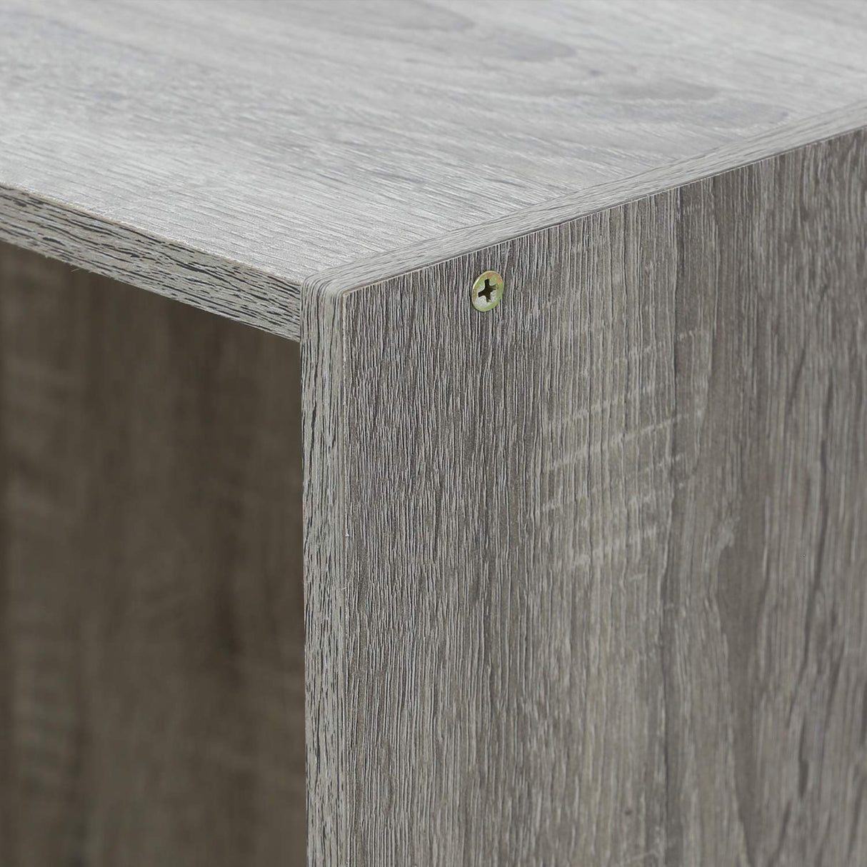 Furinno Basic 3x2 Cube Storage Bookcase Organizer with Bins, French Oak Grey/Black Furinno