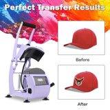 Hat Heat Press Machine for Caps with 2 Interchangeable Platens, Custom Tempe & Timer, 3 Fuses, Auto Start, Provides Sublimation, Heat Transfer and Htv Projects for DIY Hat Designs Haoguo