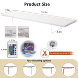 LA QUEENIE Monitor Stand Riser,Wood & Acrylic Computer Monitor Stand with LED Light,Desk Accessories Desktop Organizer Stand for Computer,Laptop,Printer,PC & TV Screen Riser LA QUEENIE