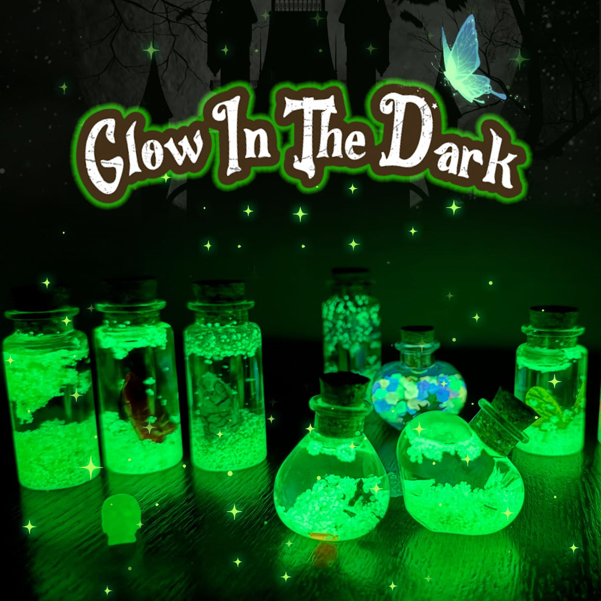 LDomet Magic Potions Kit for Kids - Mix 20 Fairy Dust Potion Bottles, Halloween Christmas Party Decorations, Creative Gift Craft Toy for Ages Boys Girls 6 7 8 9 10+ LDomet