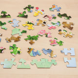 Bits and Pieces – Large 100 Piece Jigsaw Puzzle for Adults – Woodland Friends - Forest Deer Bunny Turtle Bird Jigsaw Puzzle by Julie Bauknecht, Completed Puzzle Size: 15" x 19" Bits and Pieces