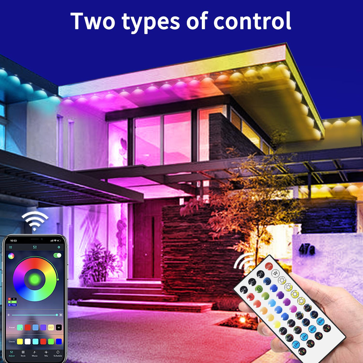 Yocrostar 200ft Permanent Outdoor Light,RGB Eaves Lights with App Control Remote,DIY IP67 Waterproof led Lights,Outside Light for House,Halloween,Roof,Garden,Christmas Decorations Yocrostar