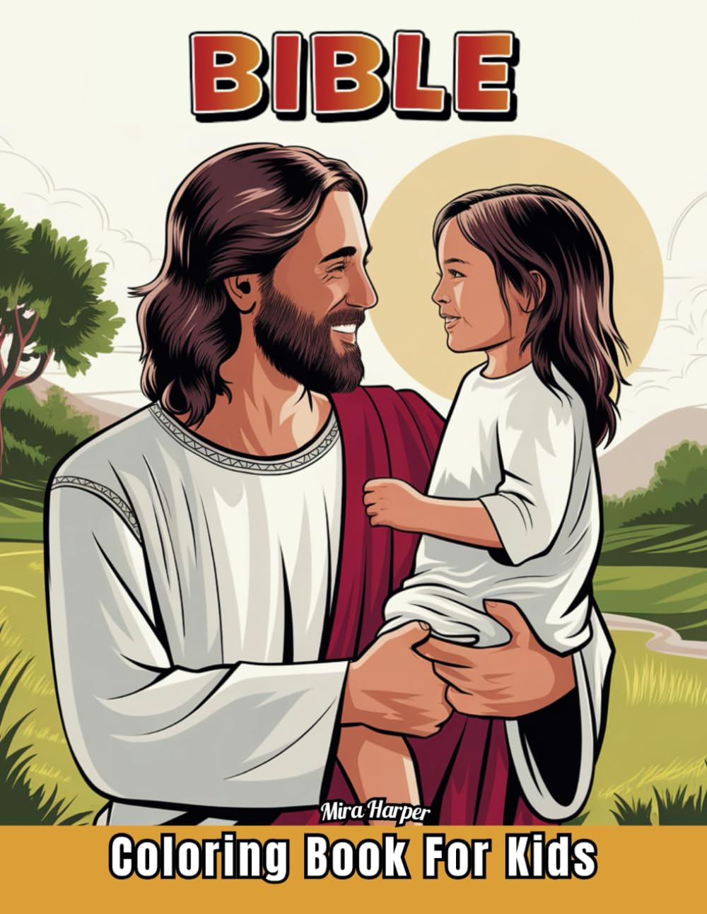 Bible Coloring Book Kids: Verses and Biblical Stories for Children from the Old & New Testament, Christian Activities for Sunday School WoodArtSupply