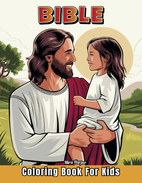 Bible Coloring Book Kids: Verses and Biblical Stories for Children from the Old & New Testament, Christian Activities for Sunday School WoodArtSupply