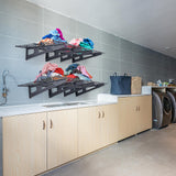 VEVOR 2-Pack Garage Shelving Wall Mounted, 2 x 6 ft Heavy Duty Garage Storage Shelves for Room Wall Shelf,1000 lbs Load Capacity Garage Storage Rack Floating Shelves with 4 Hooks VEVOR