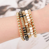 Gionlion Clay Beads Bracelets for Women, Bracelet Making kit Golden Beads for Jewelry Making, Charms Bracelet Kit DIY Arts and Crafts Birthday Gifts Preppy Gionlion