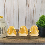 Howogee Wood Beehive Decor Farmhouse Bee Tiered Tray Display Spring Summer Bumble Bee Skep Nursery Home Decorations, 4 PCS Howogee