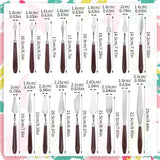 MBAIYO 27 Pcs Palette Knife Set, Stainless Steel Painting Knife Set Wood Handle Palette Knives Paint Spatula Pallet Knives for Acrylic Paint Tools for Canvas Oil Painting Mixing and Texturing MBAIYO