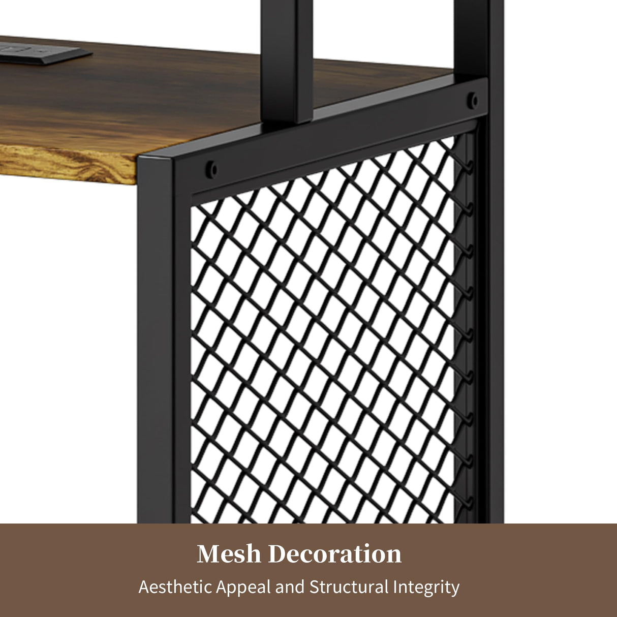 Algglobuy TV Stand for 65 75 Inch TV with LED Lights, Entertainment Center with Open Storage Tempered Glass Shelf & Power Outlets, Industrial TV Console Table for Living Room, Bedroom, Rustic Brown Algglobuy