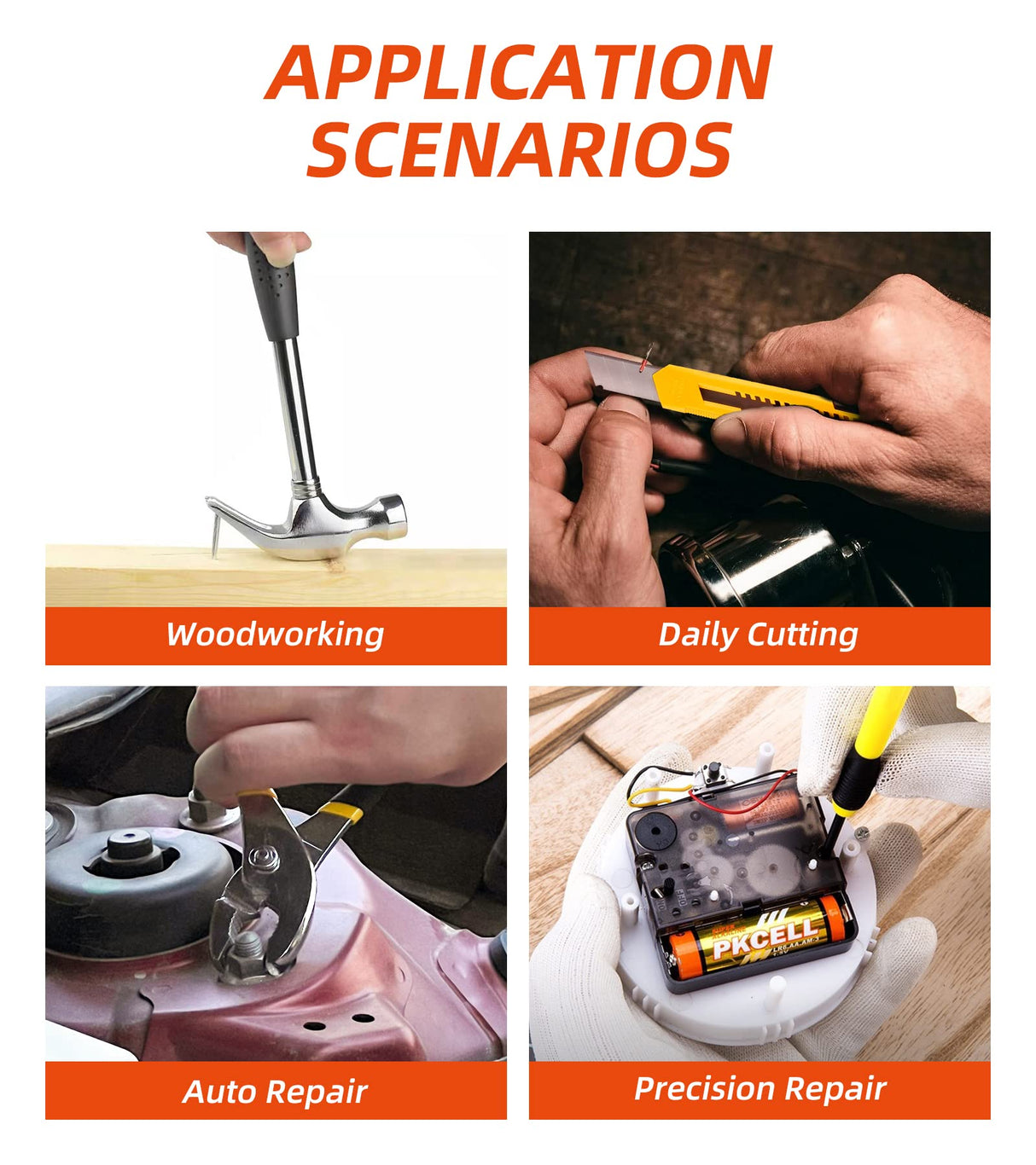 DIFFLIFE 40-Piece Tool Set - General Household Hand Tool Kit with Plastic Toolbox Storage Case… DIFFLIFE