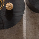 GDFStudio Round Nesting Coffee Table Set of 2, Modern Wooden Accent Side Table, Space Saving Small Circular Tea Coffee Tables and End Tables Sets for Living Room Small Space, No Assembly, Black GDFStudio