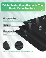 TAOMAND Large 76 x 52 inches Under Grill Mats for Outdoor Grill | Double-Sided Fireproof | Waterproof | Oil-Proof | Easy to Clean | Indoor Fireplace/Fire Pit Mat | Quality BBQ Mat for Deck Patio Lawn TAOMAND