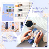 48 Pcs Magnetic Bookmarks, 24 Styles Cute Landscape Magnet Book Markers Magnetic Page Clip, Funny Book Marks Valentine's Day Gifts for Women Men WSICSE