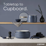 CAROTE 19pcs Pots and Pans Set, Nonstick Cookware Set Detachable Handle, Induction Kitchen Cookware Sets Non Stick with Removable Handle, RV Cookware Set, Gold and Blue CAROTE