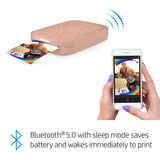 HP Sprocket 2x3" Instant Smartphone Photo Printer - Portable Color Wireless Mobile Printer - Zink Sticky-Back Photos - Print from Compatible iOS & Android Devices with Bluetooth w/Fun App - Pink HP