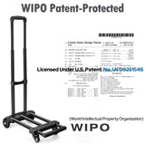 KEDSUM Folding Hand Truck, 290 lbs Heavy Duty Luggage Cart for Moving, Solid Construction Utility Dolly Cart Compact and Lightweight for Luggage, Personal, Travel, Auto, Moving and Office Use KEDSUM