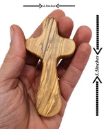 Zuluf Hand Carved Olivewood Medium Comfort Cross Bethlehem - CRS002 9.5cm Zuluf
