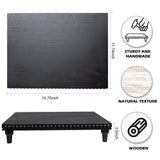GENMOUS Farmhouse Black Dispaly Risers Pedestal Stand For Bathroom Decor , Rustic Large Tiered Tray Decor Pedestal Stand For Coffee Bar Display, Kitchen Counter Island Decor, Sink Decor, Plant Holder GENMOUS & CO.