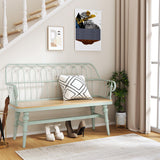 DIBRATY Entryway Bench,Spindle Back Wooden Dinning Bench, Farmhouse Foyer Bench for Entryway, Living Room, Dinning Room, Mudroom DIBRATY