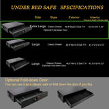 Under Bed Safe, Rapid Heavy Duty Gun Safe for Long Guns, Rifle, Shotguns, Pistols, Drawer Safe Firearm Case Box - Keypad/Key Access,Silent Mode LANGGER V