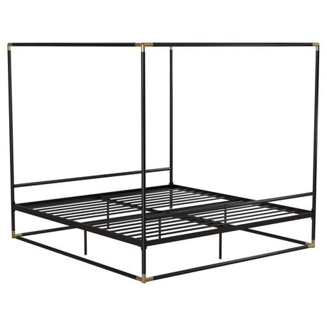 CosmoLiving by Cosmopolitan CosmoLiving Celeste Canopy Metal, King Size Frame, Black/Gold Bed CosmoLiving by Cosmopolitan