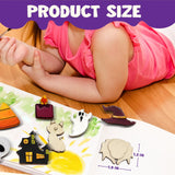 JOYIN 12 Pcs Halloween Wood Craft Kit, Wooden Magnet Creativity Arts Painting Kit, DIY Halloween Painting Craft for Kids Party Supplies, Toddler Party Favors Family School Activities JOYIN