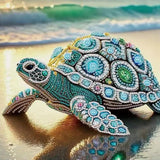 Sea Turtle Special Shape Diamond Painting Kits For Beginner,Crystal Rhinestones Diamond Dots Diamond Art Accessories DIY Diamond Art Kits For Adults For Beginner For Home Wall Decor 11.8 X 11.8inch ZQEATRY
