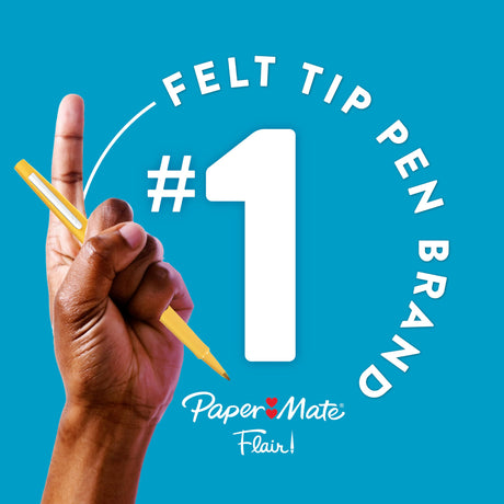 Paper Mate Felt Tip Pens, Flair Marker Pens, Medium Point, Assorted, 24 Count - Home, Office, Back to School, Teacher Supplies Paper Mate