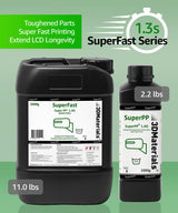 SuperPP Tough 3D Printer Resin Fastest 1.4GPa 50um Print in 1.3 secs, Made in Korea by 3DMaterials (5000g, Clear) 3DMaterials