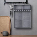 Griddle Mat Barbeque Grill Accessories Tools for Blackstone, Side Shelf Mat Grill Pad for Outdoor Grill Kitchen Counter Spatula Silicone Mat with Drip Pad for Kitchen, Cooking, Countertop (Grey) Find law