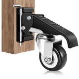 DOZAWA Retractable Workbench Casters with Quick-Release Caster Plate Set (4PK) 700lb Load Capacity, 2 Mounting Options DOZAWA