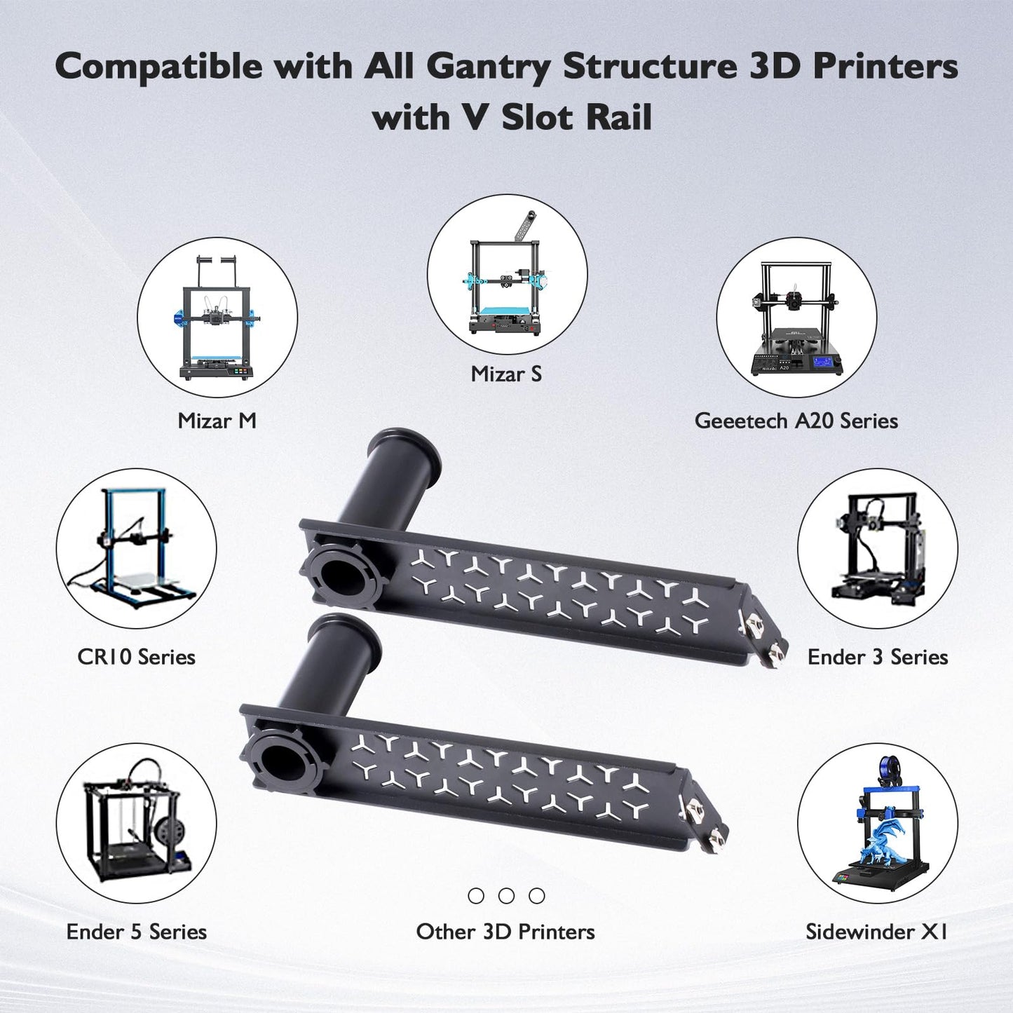 Geeetech 2Pcs Durable Filament Spool Holder, 3D Printer Holder for Ender 3 Series, CR10, Ender 5 Series, Neptune Series and Kobra Series 3D Printers - Also Suitable for Wall Mounting