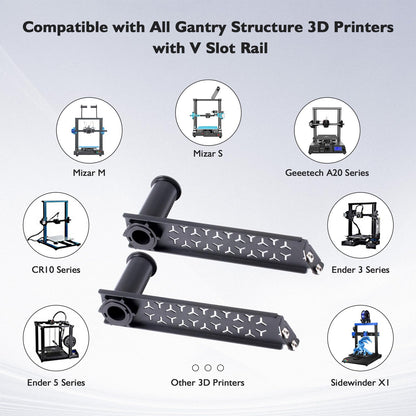 Geeetech 2Pcs Durable Filament Spool Holder, 3D Printer Holder for Ender 3 Series, CR10, Ender 5 Series, Neptune Series and Kobra Series 3D Printers - Also Suitable for Wall Mounting