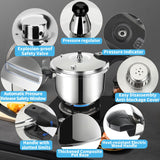 Stainless Steel Pressure Cooker 10 Quart, Induction Stove Top Pressure Cooker with Pressure Indicator Safeguard Devices, Compatible with Gas & Induction Cooker Peterboo