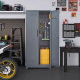 STEELIST 73" H Utility Storage Cabinet, Tall Cabinet with Doors and Shelves, File Cabinet with Pegboard, Heavy Duty Garage Storage Cabinets for Home Office, School, Basement, Gym STEELIST