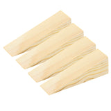 4 Pcs Wooden Door Stop Stopper Solid Non-Slip Doorstop Shims Triangle Wood Block Security Door Stopper Fit for Bottom of Door On Tile, Concrete, Carpet, Wooden Floor salbsever
