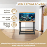 Grehitk Fish Tank Stand, Aquarium Stand for 40 Gallon, Upgrade Aquarium Turtle Tank, Adjustable 2-Tier Fish Tank Rack Shelf, Reptile Tank Terrariums Tank Breeder Reptile Tank Stand Tank not Included Grehitk