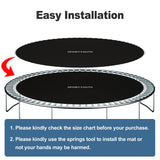 NONMON Trampoline Replacement Mat Fits 14 ft Round Trampoline Frame with 72 V-Hooks Fits 6.5 inch Trampoline Mat, UV-Resistant, with Spring Hook(Not Include Spring) NONMON