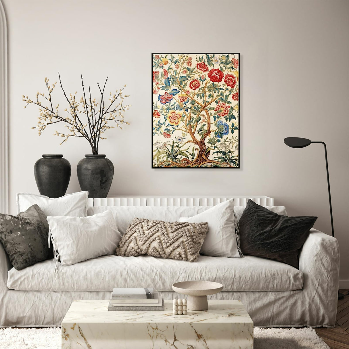 Mnsdiyrs Tree of Life Paint by Numbers Kit for Adults, Paint by Numbers for Adults Tree, Acrylic Painting by Numbers Kits Canvas for Gift Home Wall Decor 16x20 Inch Mnsdiyrs