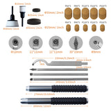 RUITOOL Carbide Wood Lathe Turning Tools Set with Bowl Sander, Including Swan Neck Hollower, Rougher, Finisher, Detailer, 1" & 2" Mandrels, Sandpapers and Aluminum Alloy Handles for Woodturning RUITOOL