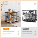 Made4Pets Dog Crate Furniture Dog Kennel Indoor Decorative Wood Dog Cage, 31”L x 21.6”L x 25.3”H, Brown MADE 4 PETS