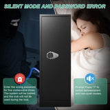 BONANO 8-10 Gun Safe, Gun Safe for Rifles and Pistols, Fireproof Gun Safes for Rifles with Digital Keypad, Quick Access Rifle Safe with Adjustable Gun Rack and Pistol Pouch, Gun Cabinet for Home BONANO