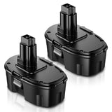 JUNWOOD 2Pack 5000Ah Ni-Mh Replacement for Dewalt 18V Battery Compatible with DC9098 DC9096 DC9099 DC970 DW9095 DW9096 DW9098 DW9099 DE9039 DE9095 DE9096 DE9098 JUNWOOD